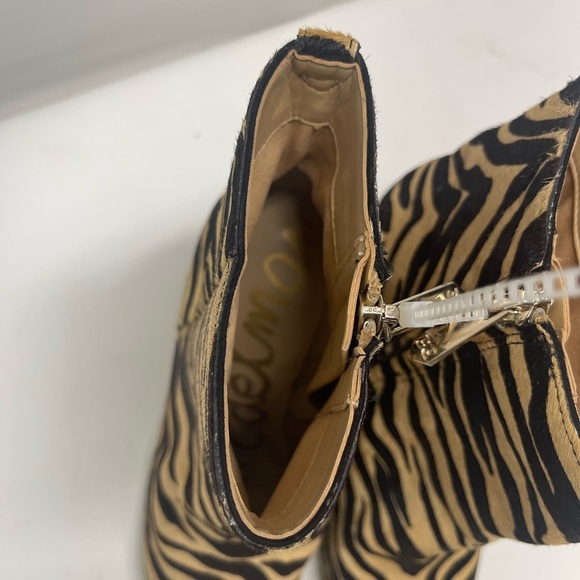 Sam Edelman Samantha womens ankle boots zebra print leather upper - Picture 4 of 8